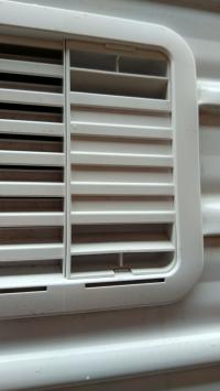 Photo by Kevin From VIC. Feb 2024 - Upper Right Flue Vent Insert - White - Suits Dometic A1625 / AS1625 Fridge Vent Kits