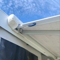 Photo by Steve From VIC. Feb 2024 - Anti-Flap Kit End Extensions - 100mm - White - Suits Aussie Traveller Anti-Flap Kits for Cassette Awnings