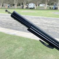 Photo by Lyn From NSW. Feb 2024 - Anti-Flap Kit End Extensions - 100mm - Black - Suits Aussie Traveller Anti-Flap Kits for Cassette Awnings