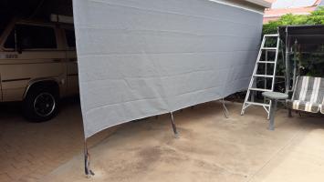Photo by Geoff From VIC. Mar 2024 - Camec Privacy Screen - 4900 x 1800mm - Pegs & Ropes Included - Suits 17ft / 5m Awnings