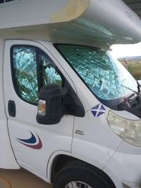 Photo by Avril From NSW. Mar 2024 - Milenco Universal Internal Motorhome Thermal Blind Set - Windscreen / Side Windows - Silver