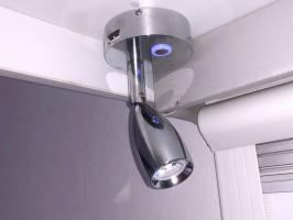 Photo by Peter From TAS. Mar 2024 - Relaxn Bullet LED Reading Light with USB - Chrome / 10-30V / 650lm / Warm White / Dimmable
