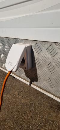 Photo by Daryl From VIC. Mar 2024 - Transco PowerRun Power Inlet / Outlet Backing Plate - 20mm - White