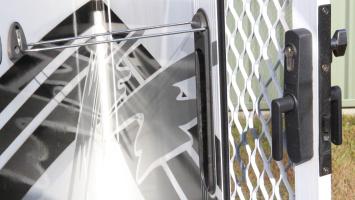 Photo by Rickey. Apr 2024 - Door Handle - Left-Hand Hinge / Viewed from Outside - Suits Original-Style Aussie Traveller Caravan Doors