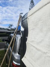 Photo by Ron From NSW. Apr 2024 - Awning Rope Clips - Stainless Steel - 2 Pack - Suits Carefree, Dometic A&E & Aussie Traveller Roll-Out Awnings