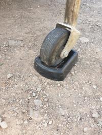 Photo by Brian From SA. May 2024 - Rubber Jockey Wheel Receiver - Suits 150mm Wheels