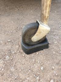 Photo by Brian From SA. May 2024 - Rubber Jockey Wheel Receiver - Suits 150mm Wheels