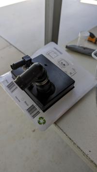 Photo by Stephen From QLD. May 2024 - Flomaster Lockable Dual Water Inlet Hatch - Mains / Gravity / Black - 3/4 inch Female NPT / 1/2 inch Male BSP / 28mm Tank Outlet