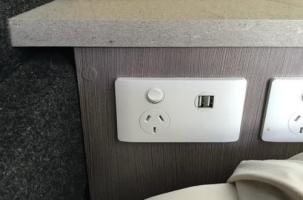 Photo by Karen From VIC. May 2024 - CMS J-Series Single Power Point - 2 x 2.1A USB - Double Pole - White