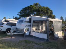Photo by William From QLD. May 2024 - Fiamma Privacy Room 300 Base Kit - Medium / 2.25-2.5m Mounting Height - Suits 3m F45 Awnings