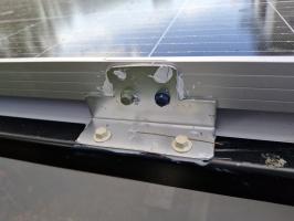 Photo by Ken From NSW. Had to modify bracket to change height above roof but all went well.. Jun 2024 - Sphere Solar Panel Mounting Bracket Kit - Silver / 4 Piece