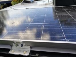Photo by Ken From NSW. Had to modify bracket to change height above roof but all went well.. Jun 2024 - Sphere Solar Panel Mounting Bracket Kit - Silver / 4 Piece