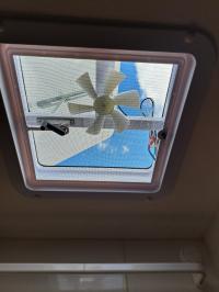 Photo by Dennis From QLD. Jun 2024 - OZvent 12V Roof Hatch - White Lid / 355 x 355mm Cut-Out