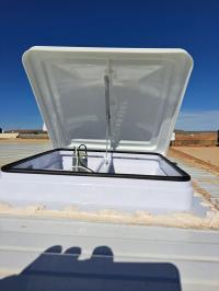 Photo by Dennis From QLD. Jun 2024 - OZvent 12V Roof Hatch - White Lid / 355 x 355mm Cut-Out