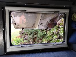 Photo by Patrick From WA. Jul 2024 - Aussie Traveller EuroVision2 Window with Slimline Blind & Flyscreen - Black Frame / 550mm H x 900mm W