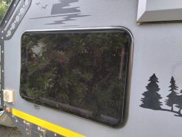 Photo by Patrick From WA. Jul 2024 - Aussie Traveller EuroVision2 Window with Slimline Blind & Flyscreen - Black Frame / 550mm H x 900mm W