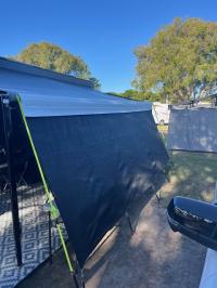 Photo by Dean From VIC. Jul 2024 - Supex Privacy Screen - Black - 5200 x 1800mm - Pegs & Ropes Included - Suits 18ft Awnings