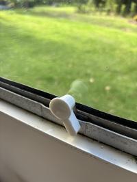 Oct 2024 - Knob Lock with Metal Plate - White - Suits Older Push-Out Windows