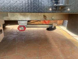 Photo by Trevor From ACT. Oct 2024 - AL-KO Drop-Down Stabiliser Leg - Zinc / 740mm