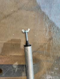 Photo by Simon From SA. Oct 2024 - Threaded Spigot & Wingnut - 25mm OD / 40mm Projection - Suits Tent Poles with 23mm ID