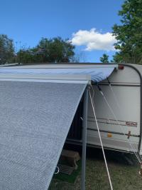 Photo by Catharina From NSW. Nov 2024 - Coast Sun Screen - 3350 x 1800mm - Pegs & Ropes Included - Suits 3.5m Box Awnings