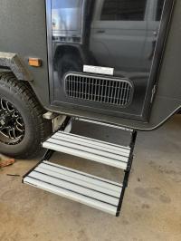 Photo by Theresa From QLD. Nov 2024 - Aussie Traveller Manual Double Drop-Down Caravan Step - 510mm / 200kg