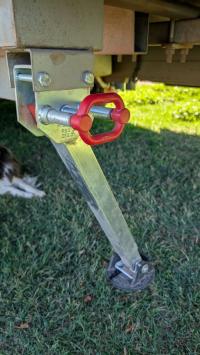 Photo by David From VIC. Dec 2024 - AL-KO Drop-Down Stabiliser Leg - Zinc / 840mm