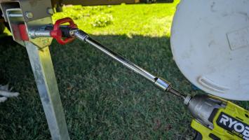 Photo by David From VIC. Dec 2024 - AL-KO Drop-Down Stabiliser Leg - Zinc / 840mm