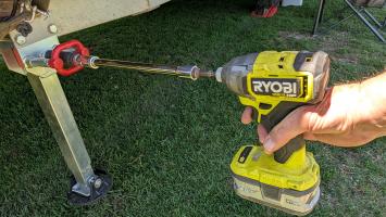 Photo by David From VIC. Dec 2024 - AL-KO Drop-Down Stabiliser Leg - Zinc / 740mm