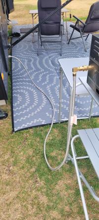 Photo by Paul From SA. Jan 2025 - Stainless Steel Gas Bayonet Hose - 3m - Male Bayonet x 3/8 inch Female SAE - Suits Sizzler, Weber Q & Ziegler BBQs