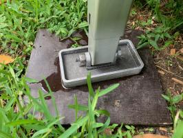Photo by Kay From NSW. Jan 2025 - Aluminium Stabiliser Leg Foot - 150 x 75mm - Suits Manutec & AL-KO Swing-Down Legs