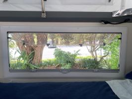 Photo by Wanda From NSW. Jan 2025 - Internal Frame with Blind & Flyscreen - Suits 1200 x 500mm Dometic Seitz S4 Dlux Windows