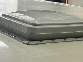 Photo by Brian F From NSW. Jan 2025 - OZvent Roof Hatch - White Lid / 355 x 355mm Cut-Out