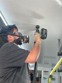 Photo by Brian F From NSW. Jan 2025 - OZvent Roof Hatch - White Lid / 355 x 355mm Cut-Out
