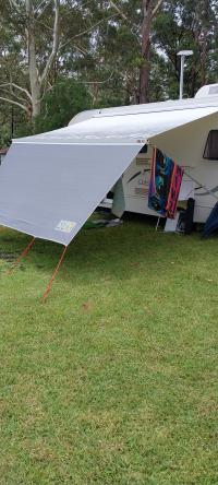 Photo by Brendan From NSW. Jan 2025 - Coast Sun Screen - 3850 x 1800mm - Pegs & Ropes Included - Suits 4m Box Awnings