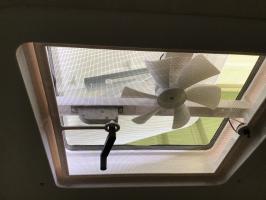 Photo by Michael From NSW. Mar 2025 - OZvent 12V Roof Hatch - White Lid / 355 x 355mm Cut-Out