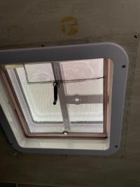 Photo by Sara From NSW. We go to areas with lots of sandflies, I added a layer of micro mesh on top of the metal mesh.. Apr 2025 - OZvent Roof Hatch - White Lid / 355 x 355mm Cut-Out