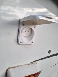 Photo by Alyssa From NSW. Apr 2025 - Transco PowerRun Caravan Power Outlet - 240V / 10A - IP54 - White
