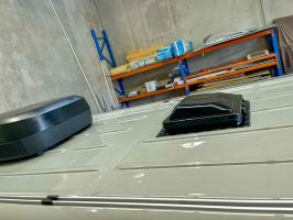Photo by Jo From NSW. We have painted it black. May 2025 - Coast RV 12V Roof Vent with LED - Black Lid / 360 x 360mm Cut-Out