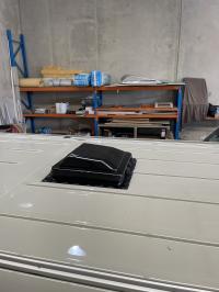Photo by Jo From NSW. We have painted it black. May 2025 - Coast RV 12V Roof Vent with LED - Black Lid / 360 x 360mm Cut-Out