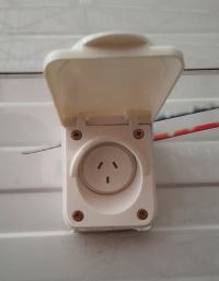 Photo by John From NSW. May 2025 - Transco PowerRun Power Inlet / Outlet Backing Plate - 20mm - White