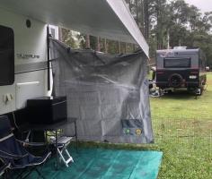 Photo by Steve From NSW. Jun 2025 - Coast End Wall Privacy Screen - Grey - Pegs & Ropes Included - Suits Caravans