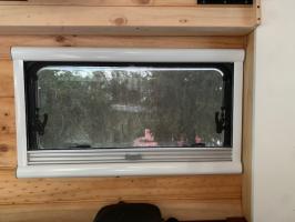 Photo by Thomas From NSW. Jun 2025 - Sanjo Push-Out Caravan Window with Blind - 800mm W x 400mm H