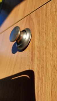 Photo by Imogen From QLD. Jun 2025 - Push Button - Nickel / 23mm - Suits Full-Size Push-Button Catches