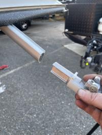 Photo by Andre From NSW. Also suit the Prostor 500 awning.. Jun 2025 - Right-Hand Awning Lower Stop & Connector - Suits Dometic PerfectWall PW1000 & PW1500 Awnings