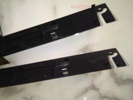 Photo by Frank From VIC. The supplied part had an extra lug (as indicated on the attached picture). I had to grind this off for the part to fit correctly. Jun 2025 - Upper Door Decor Strip - Suits Dometic RMD10.5XS / RCD10.5XES Fridges