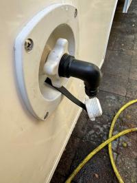 Photo by Geoffrey A From QLD. Jul 2025 - Click-On Hose Elbow Adaptor - Click-On x 3/4 inch Male NPT - Black PVC