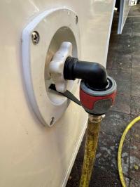 Photo by Geoffrey A From QLD. Jul 2025 - Click-On Hose Elbow Adaptor - Click-On x 3/4 inch Male NPT - Black PVC