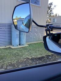 Photo by Volker From NSW. Fitted to a 2023 Skoda Karqo 4x4.. Jul 2025 - Milenco Grand Aero Platinum Towing Mirror Pair