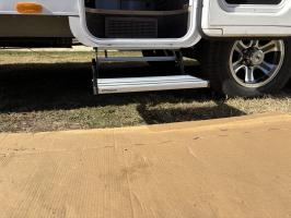 Photo by Brendan From NSW. Jul 2025 - Aussie Traveller Manual Single Drop-Down Caravan Step - 550mm / 200kg